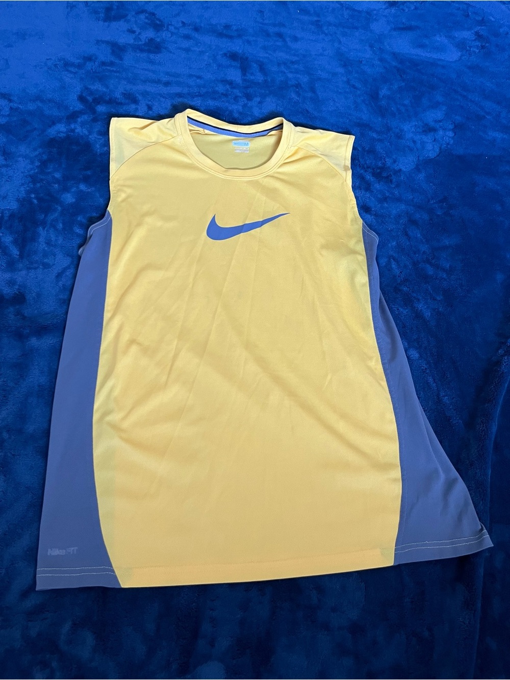 Nike Yellow & Blue Sleeveless Top